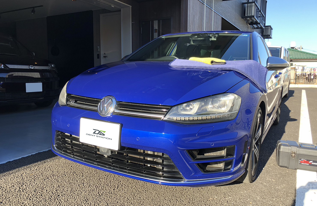 VW ゴルフ　フロントガラス修理