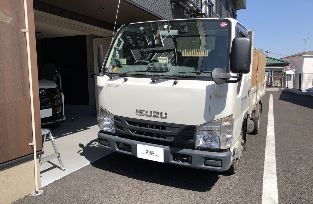 いすゞ・エルフ　フロントガラス修理
