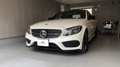 【横浜市】メルセデス・ベンツ AMG C43　フロントガラス飛び石リペア(交換回避)
