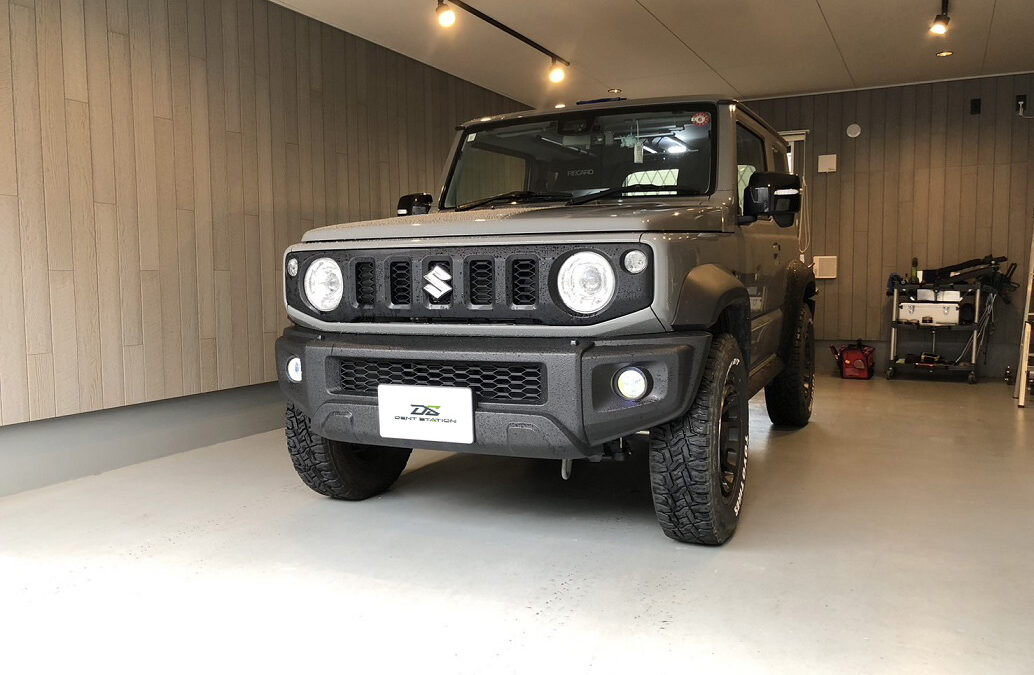 【海老名市】スズキ・ジムニーシエラ　フロントガラス飛び石・ヒビ修理