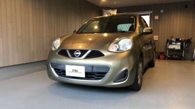 【茅ヶ崎市】日産・マーチ　フロントガラス飛び石リペア