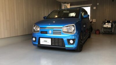 【藤沢市】スズキ・アルトワークス　フロントガラス飛び石ヒビ修理（振動によるヒビ伸長リスクと早期修復）