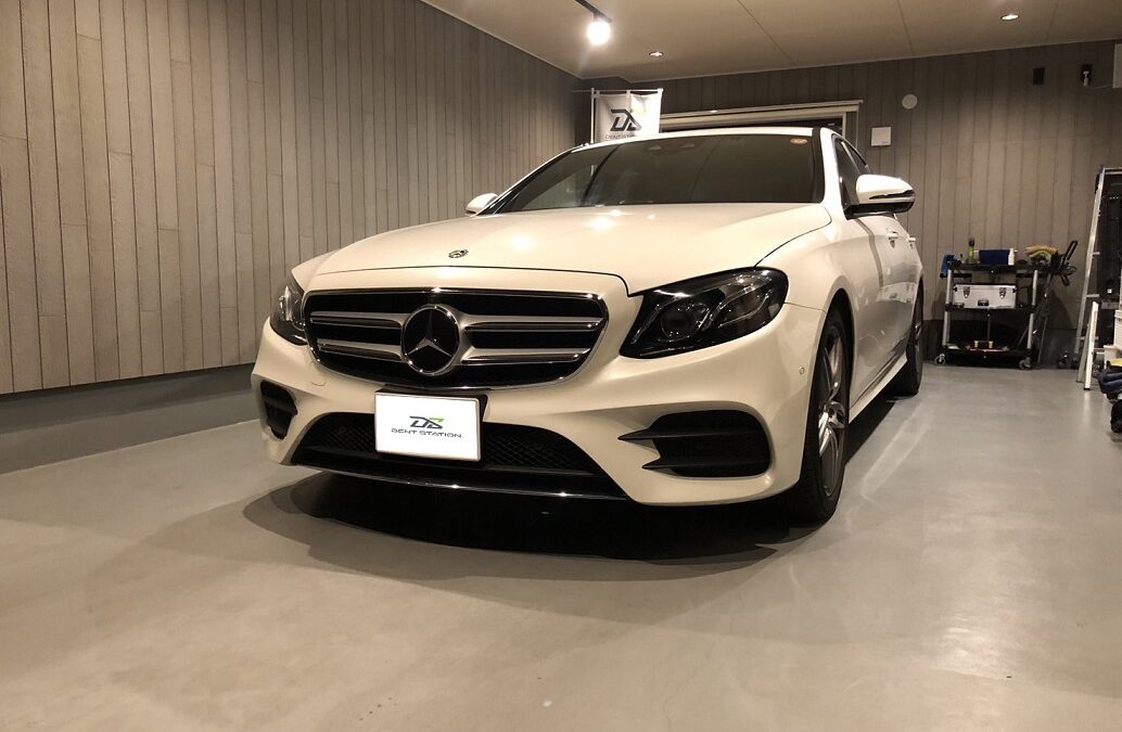 【横浜市】メルセデス・ベンツ Eクラス　フロントガラス 飛び石キズ 修理