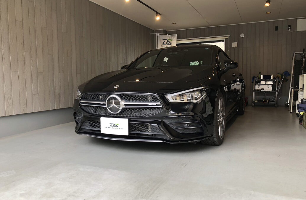 【厚木市】メルセデス・ベンツCLA　フロントガラス 飛び石 修理