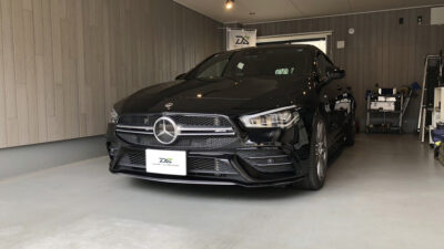 【厚木市】メルセデス・ベンツCLA　フロントガラス 飛び石 修理
